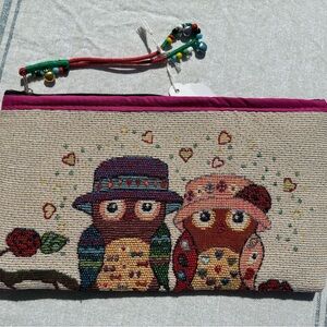 Valentines Owl Wristlet